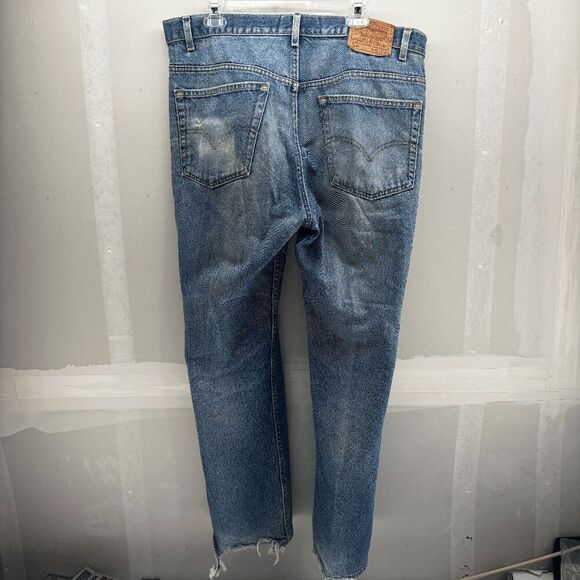 VTG Levis 517 Jeans Men's 40x30 Bootcut Pants Y2K Faded Whisker Wallet USA 1999 - Picture 6 of 12